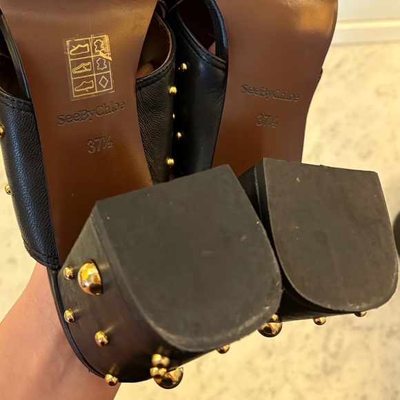 Gold Studded Chloe Heels - Picture 5 of 7